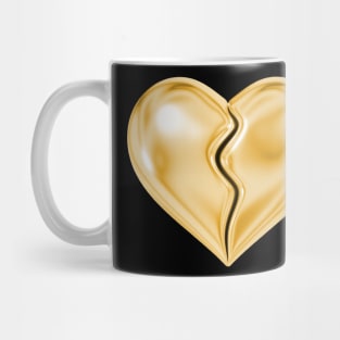 Broken Golden Heart Mug